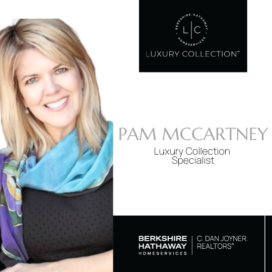 Pam McCartney against a white background, with the title 